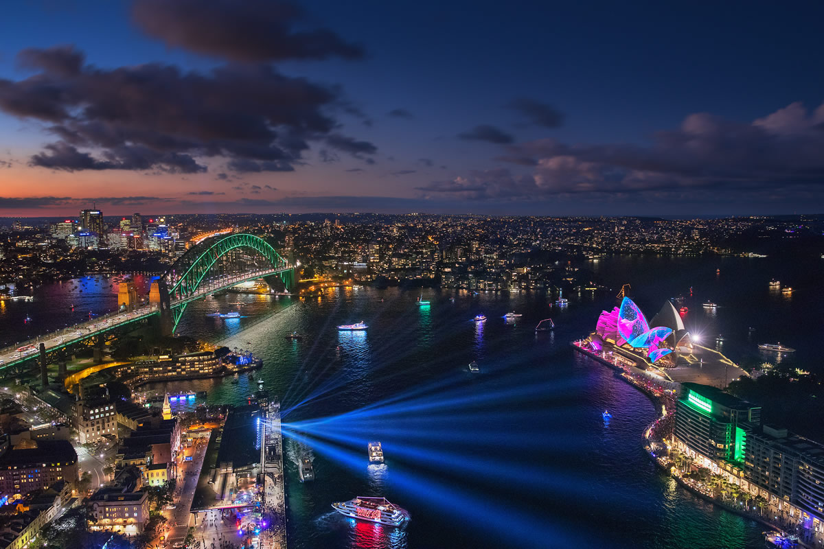 Vivid 2018 Harbour Lights