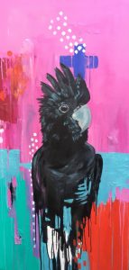 the black cockatoo in abstract